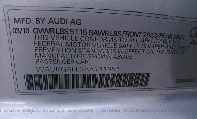 Photo 8 VIN: WAUKGAFL3AA141651 - AUDI S4 