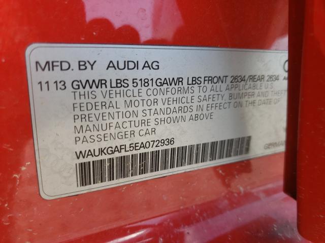 Photo 9 VIN: WAUKGAFL5EA072936 - AUDI S4 