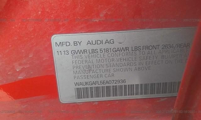 Photo 8 VIN: WAUKGAFL5EA072936 - AUDI S4 