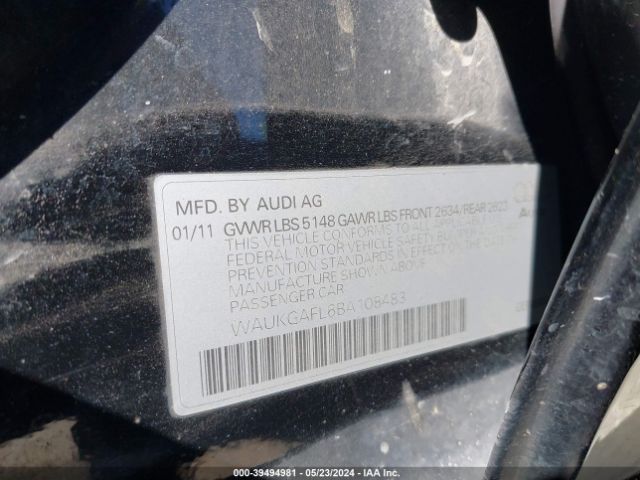 Photo 8 VIN: WAUKGAFL6BA108483 - AUDI S4 