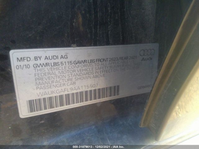 Photo 8 VIN: WAUKGAFL9AA115507 - AUDI S4 