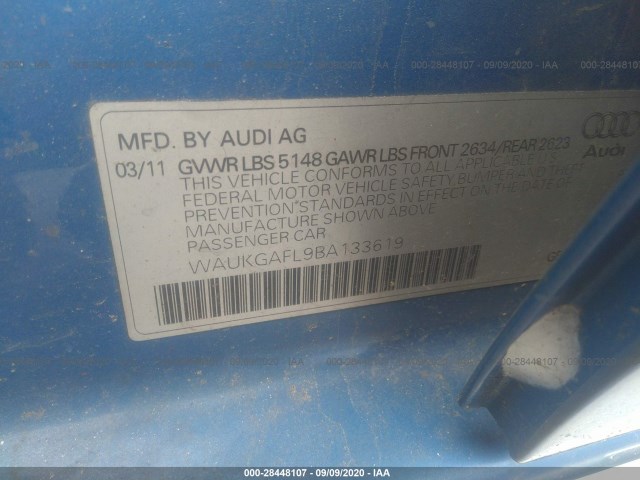 Photo 8 VIN: WAUKGAFL9BA133619 - AUDI S4 