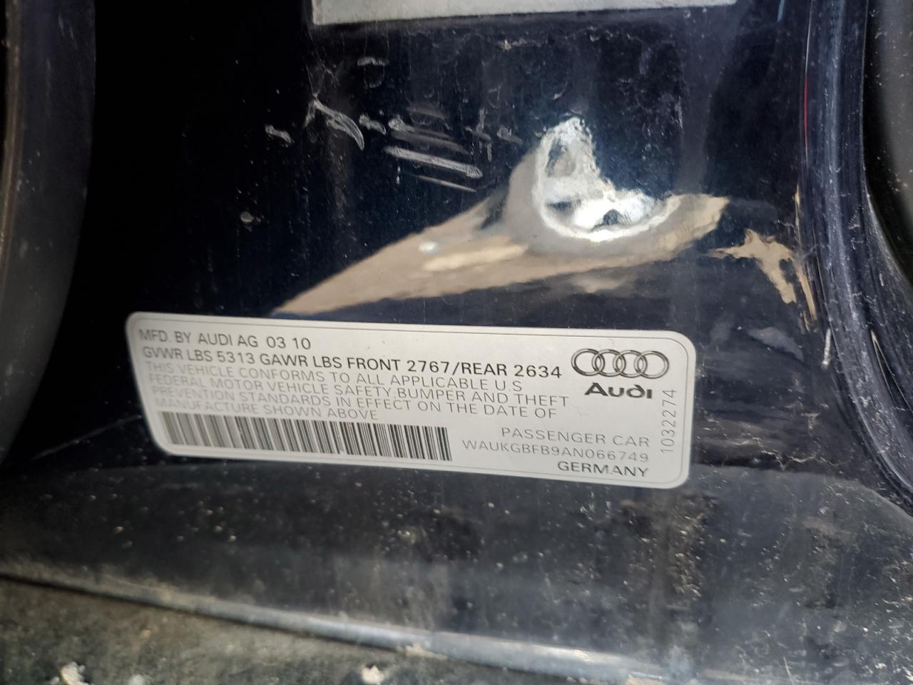 Photo 11 VIN: WAUKGBFB9AN066749 - AUDI A6 