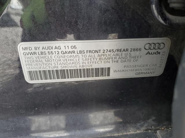 Photo 11 VIN: WAUKH74F86N109033 - AUDI A6 