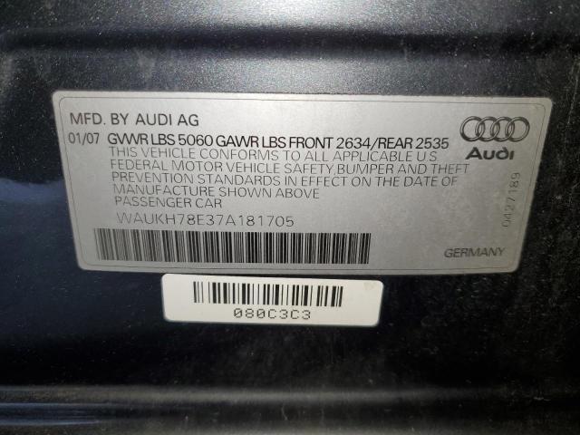 Photo 11 VIN: WAUKH78E37A181705 - AUDI A4 3.2 AVA 