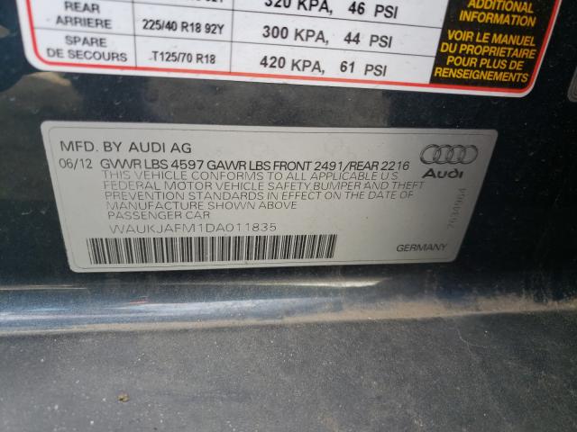 Photo 9 VIN: WAUKJAFM1DA011835 - AUDI A3 PREMIUM 