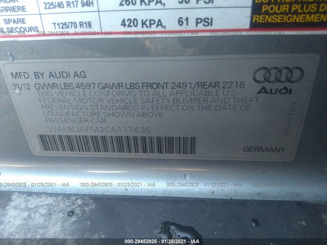 Photo 8 VIN: WAUKJAFM2CA117435 - AUDI A3 