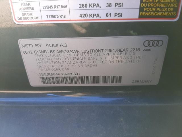 Photo 9 VIN: WAUKJAFM7DA030681 - AUDI A3 PREMIUM 