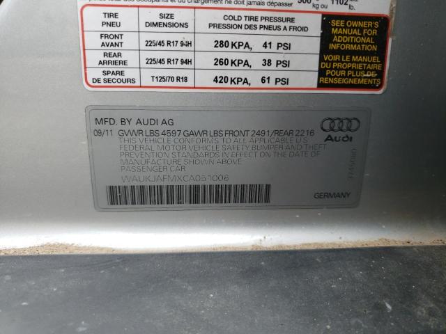 Photo 11 VIN: WAUKJAFMXCA051006 - AUDI A3 PREMIUM 