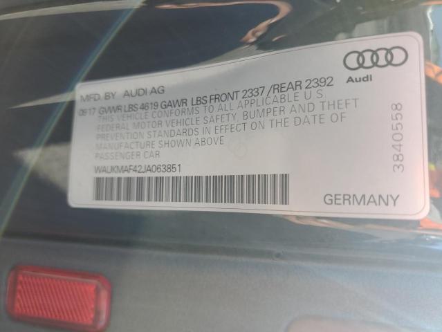 Photo 12 VIN: WAUKMAF42JA063851 - AUDI A4 PREMIUM 