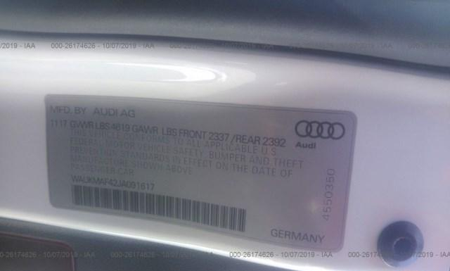 Photo 8 VIN: WAUKMAF42JA091617 - AUDI A4 