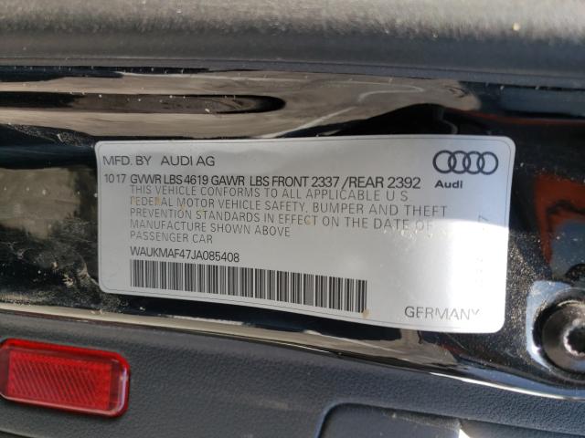 Photo 9 VIN: WAUKMAF47JA085408 - AUDI A4 