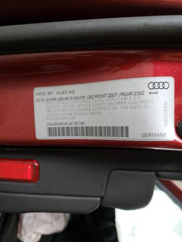 Photo 9 VIN: WAUKMAF47JA135160 - AUDI A4 PREMIUM 