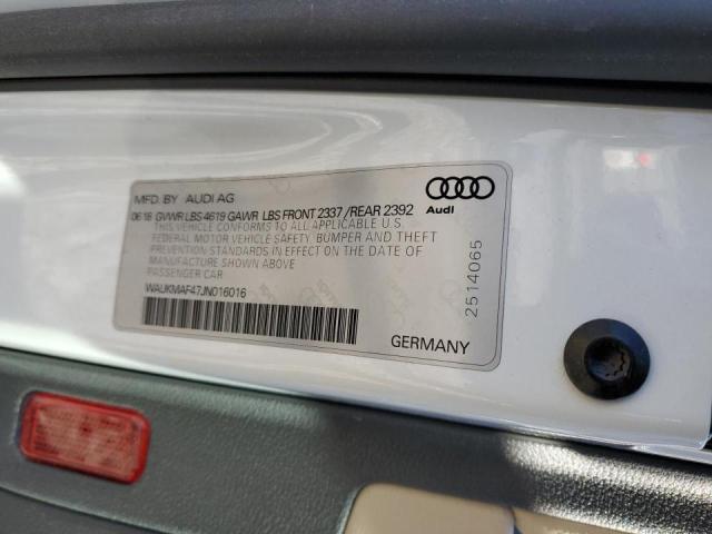 Photo 11 VIN: WAUKMAF47JN016016 - AUDI A4 