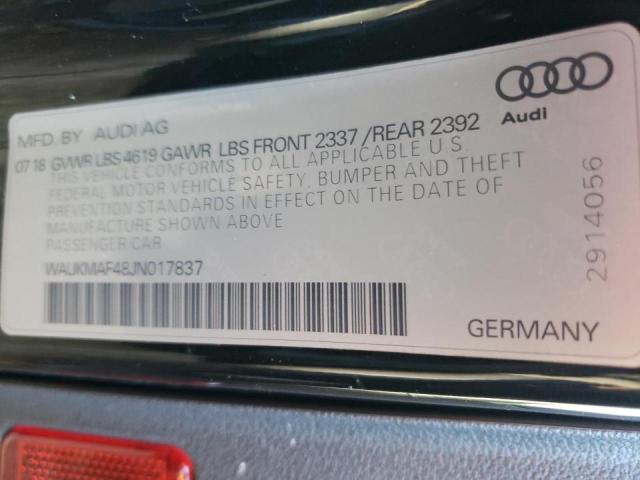 Photo 9 VIN: WAUKMAF48JN017837 - AUDI A4 PREMIUM 