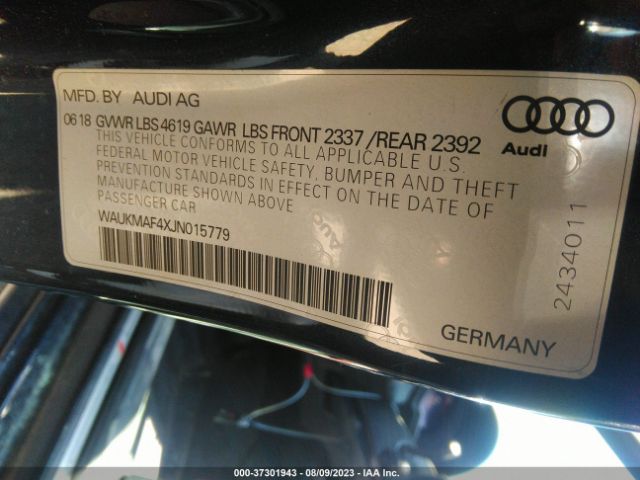 Photo 8 VIN: WAUKMAF4XJN015779 - AUDI A4 