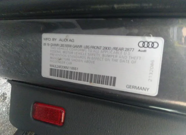 Photo 8 VIN: WAUL2AF20KN116551 - AUDI A6 