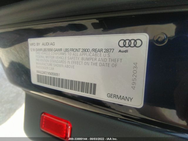 Photo 8 VIN: WAUL2AF21KN059051 - AUDI A6 