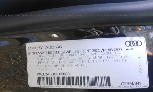 Photo 8 VIN: WAUL2AF21KN109639 - AUDI A6 