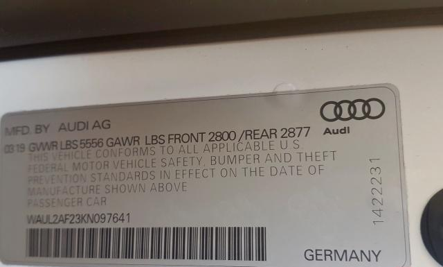 Photo 9 VIN: WAUL2AF23KN097641 - AUDI A6 