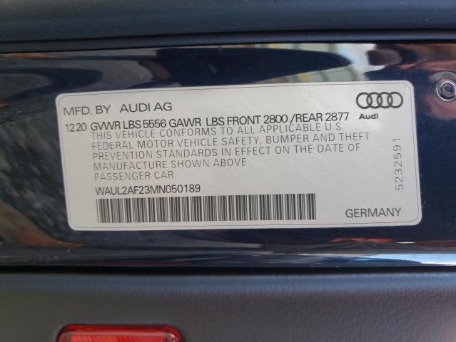 Photo 11 VIN: WAUL2AF23MN050189 - AUDI A6 