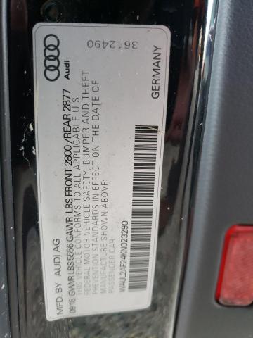 Photo 9 VIN: WAUL2AF24KN023290 - AUDI A6 PREMIUM 