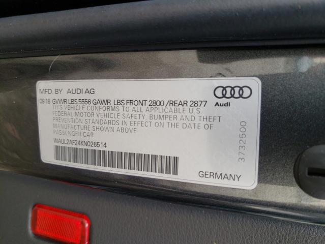 Photo 9 VIN: WAUL2AF24KN026514 - AUDI A6 