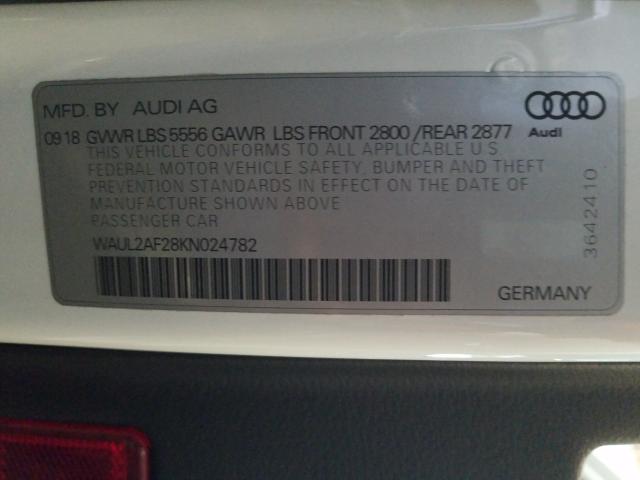 Photo 9 VIN: WAUL2AF28KN024782 - AUDI A6 