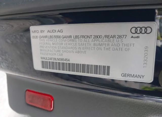 Photo 8 VIN: WAUL2AF28LN085454 - AUDI A6 