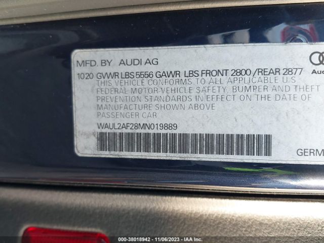 Photo 8 VIN: WAUL2AF28MN019889 - AUDI A6 