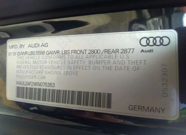 Photo 8 VIN: WAUL2AF29KN075353 - AUDI A6 