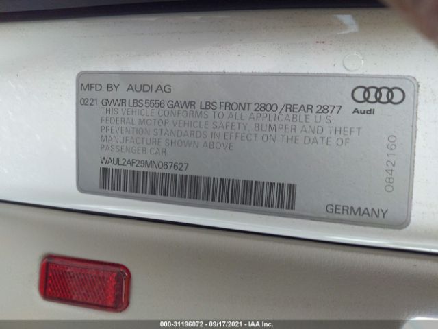 Photo 8 VIN: WAUL2AF29MN067627 - AUDI A6 