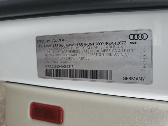 Photo 11 VIN: WAUL2BF20KN056213 - AUDI A6 PREMIUM 