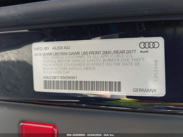 Photo 8 VIN: WAUL2BF21KN096901 - AUDI A6 