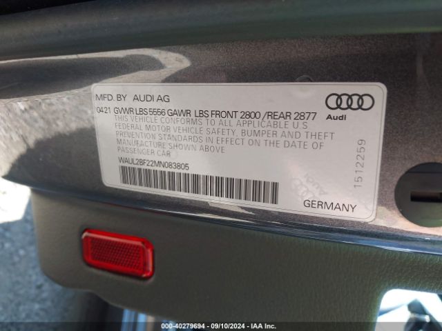 Photo 8 VIN: WAUL2BF22MN083805 - AUDI A6 