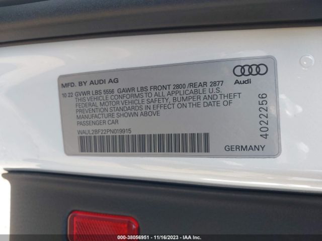 Photo 8 VIN: WAUL2BF22PN019915 - AUDI A6 SEDAN 