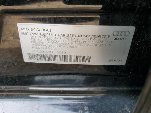 Photo 11 VIN: WAULC68E05A039175 - AUDI A4 1.8T QU 