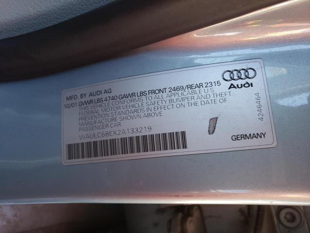 Photo 9 VIN: WAULC68EX2A133219 - AUDI A4 1.8T QU 