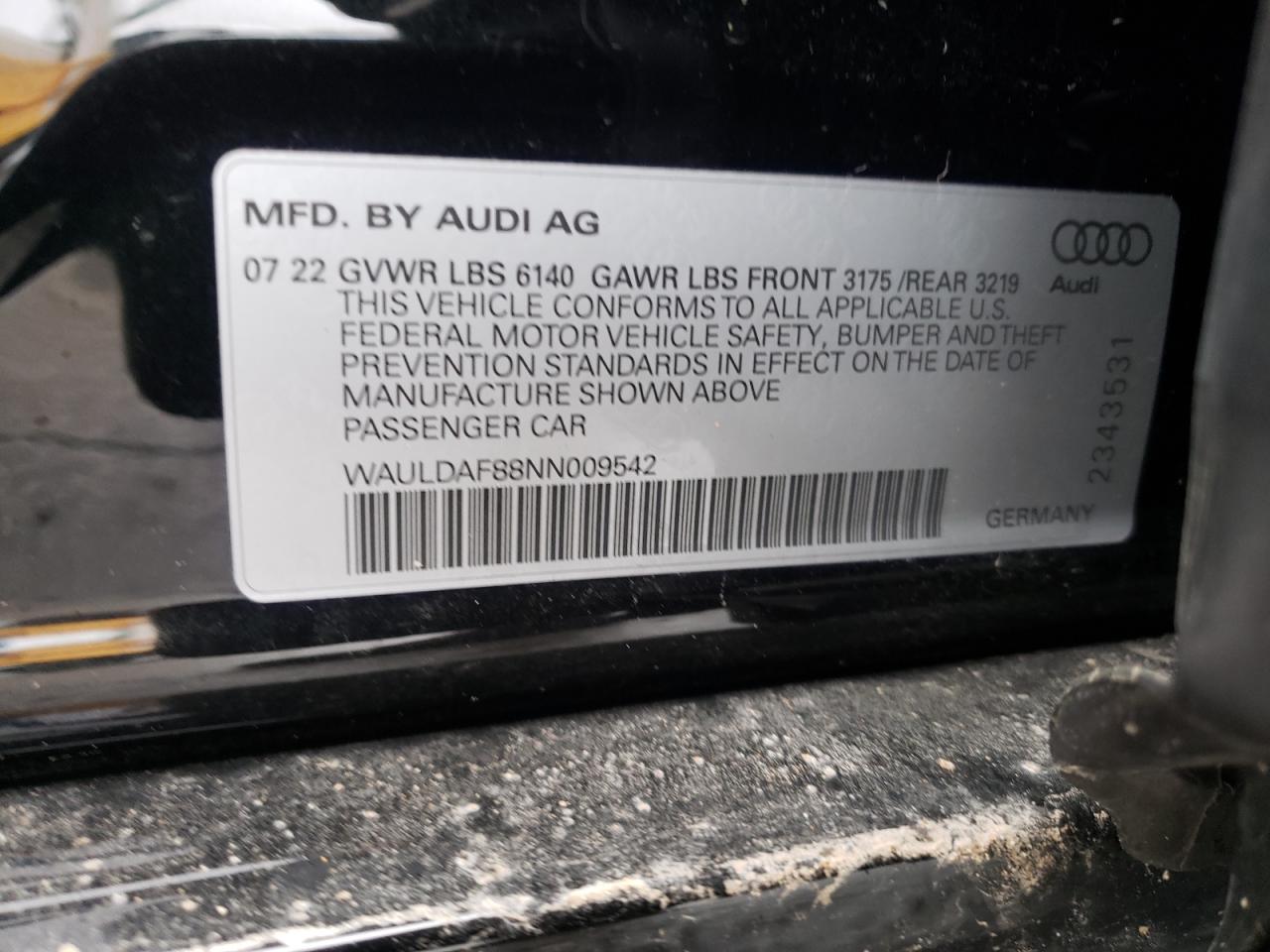 Photo 11 VIN: WAULDAF88NN009542 - AUDI A8 