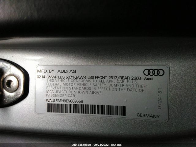 Photo 8 VIN: WAULFAFH9EN009558 - AUDI A5 