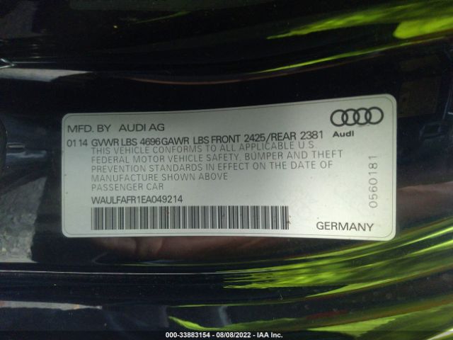 Photo 8 VIN: WAULFAFR1EA049214 - AUDI A5 