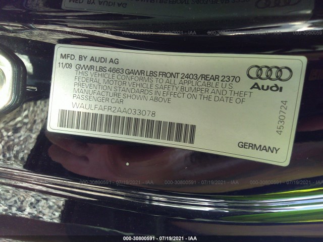 Photo 8 VIN: WAULFAFR2AA033078 - AUDI A5 