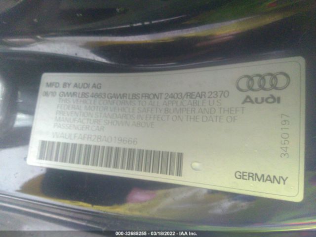 Photo 8 VIN: WAULFAFR2BA019666 - AUDI A5 