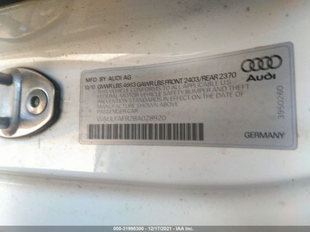 Photo 8 VIN: WAULFAFR2BA028920 - AUDI A5 