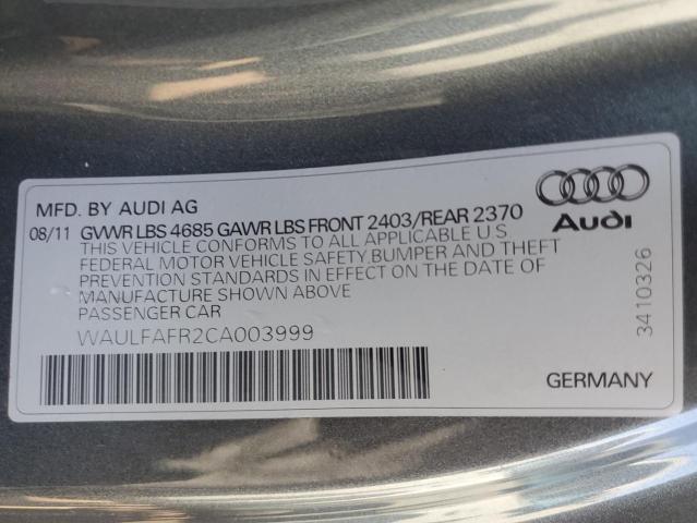 Photo 11 VIN: WAULFAFR2CA003999 - AUDI A5 