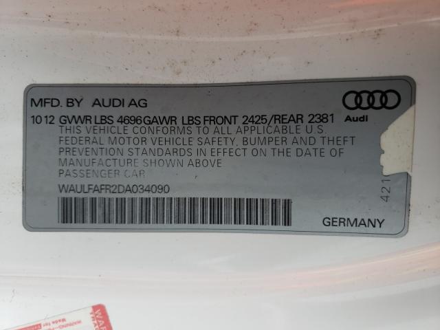 Photo 9 VIN: WAULFAFR2DA034090 - AUDI A5 PREMIUM 