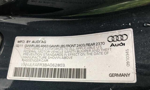 Photo 2 VIN: WAULFAFR3BA062803 - AUDI A5 