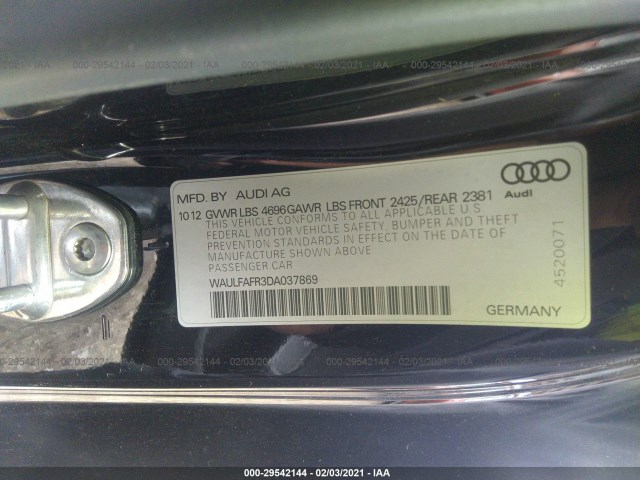 Photo 8 VIN: WAULFAFR3DA037869 - AUDI A5 