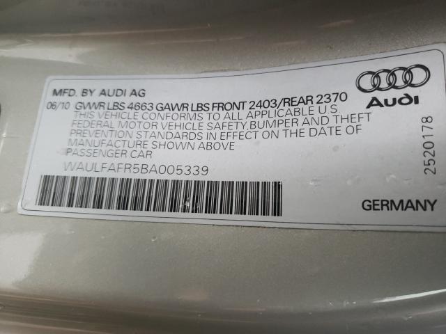 Photo 9 VIN: WAULFAFR5BA005339 - AUDI A5 PREMIUM 