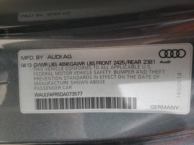 Photo 9 VIN: WAULFAFR5DA073577 - AUDI A5 PREMIUM 